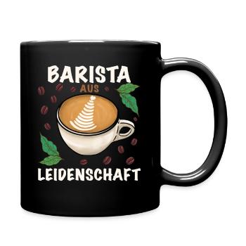 Barista aus Leidenschaft - Tasse einfarbig - Schwarz - Rechts