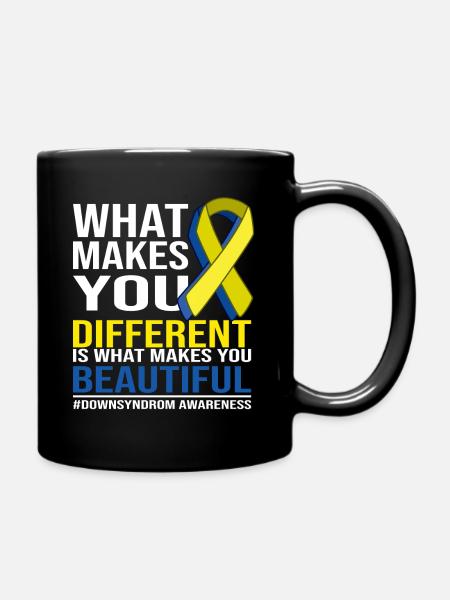 Different Beautiful Downsyndrom Awareness - Tasse einfarbig - Schwarz