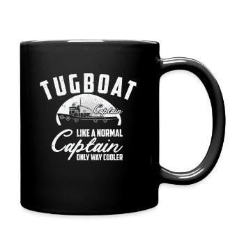 Remorqueur Embarcation Cool Tugboat Capitaine Voile - Mug uni - noir - Droite