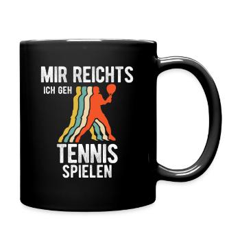 Mir reichts ich geh Volleyball spielen - Tasse einfarbig - Schwarz - Rechts