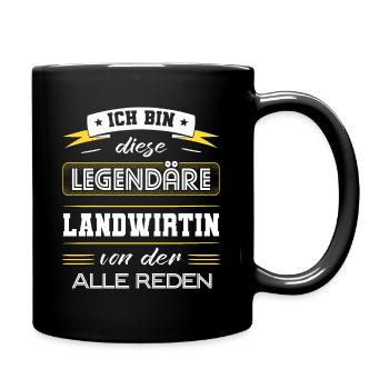 Ich Bin Diese Legendäre Landwirtin Geschenk - Tasse einfarbig - Schwarz - Rechts