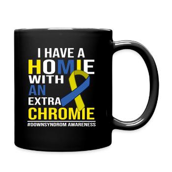 Down Syndrome Support - Down Syndrome Awareness - Full Colour Mug - black - Right