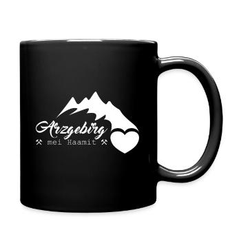 Arzgebirg mei Haamit is schien - Tasse einfarbig - Schwarz - Rechts