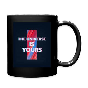 The universe is yours - Tasse einfarbig - Schwarz - Rechts