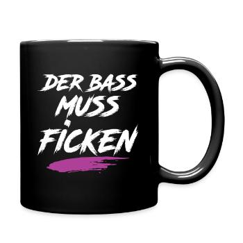 Der Bass Muss F***** Festival - Tasse einfarbig - Schwarz - Rechts