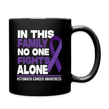 No One Fights Alone - Stomach Cancer Awareness - Tasse einfarbig - Schwarz - Rechts