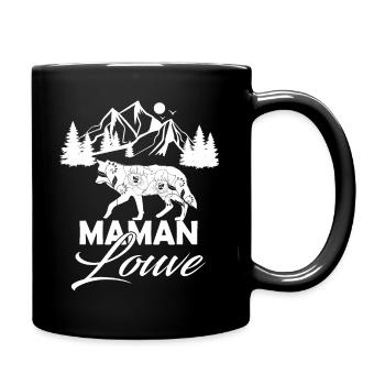 Maman louve 4 - Mug uni - noir - Droite