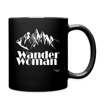 Hiking Woman - Full Colour Mug - black - Right