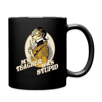 Max und Moritz Lehrer Lämpel - Tasse einfarbig - Schwarz - Rechts