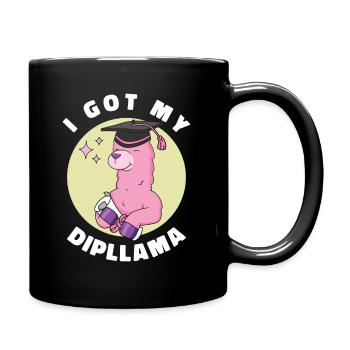 Diplôme J’ai mon Dipllama - Mug uni - noir - Droite