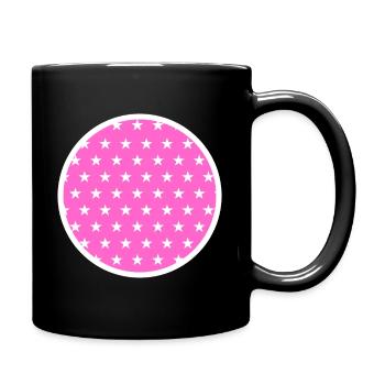Kreis Sterne Muster - Tasse einfarbig - Schwarz - Rechts