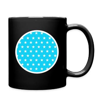 Muster Kreis Sterne - Tasse einfarbig - Schwarz - Rechts