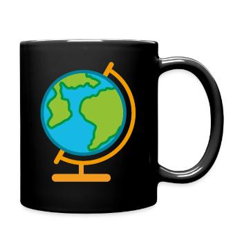 Globe Géographie du monde - Mug uni - noir - Droite