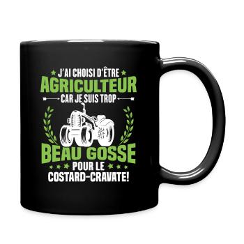 Agriculteur et Beau-gosse - Mug uni - noir - Droite