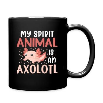 Mein Spirit Tier Ist Ein Axolotl Lustiger Axolotl - Tasse einfarbig - Schwarz - Rechts