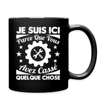 Humour Mécanicien Mécano Mécanique Auto Garagiste - Mug uni - noir - Droite