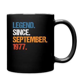 Légende depuis septembre 1977 Anniversaire - Mug uni - noir - Droite