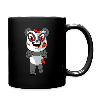 Zombie Panda Halloween - Full Colour Mug - black - Right