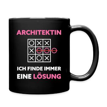 Architektin Architektur Studium Lustiger Spruch - Tasse einfarbig - Schwarz - Rechts