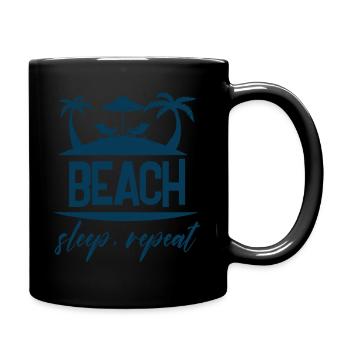 conception de répétition de sommeil de plage - Mug uni - noir - Droite