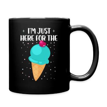 Je suis juste ici pour la crème glacée Design pour une glace - Mug uni - noir - Droite