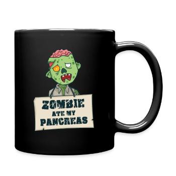 zombie a mangé mon pancréas Design - Mug uni - noir - Droite