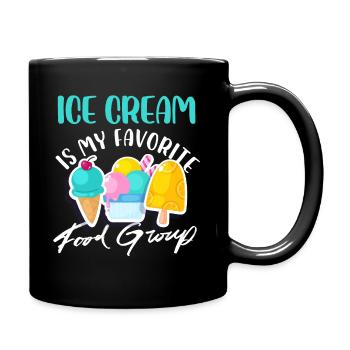 ice cream is my favorite good group Design - Tasse einfarbig - Schwarz - Rechts