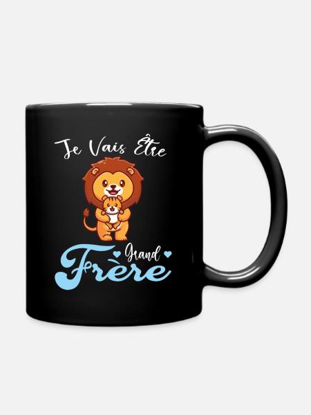 Je Vais Être Grand Frere Drôle Annonce Lion Cadeau - Mug uni - noir