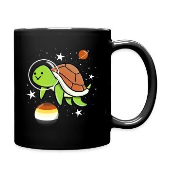 Schildkröten Astronaut Gay Bear Pride - Tasse einfarbig - Schwarz - Rechts
