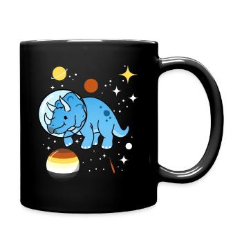 Triceratops Astronaut Gay Bear Pride - Tasse einfarbig - Schwarz - Rechts