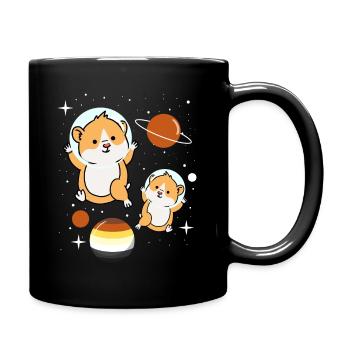 Hamster Astronaut Gay Bear Pride - Tasse einfarbig - Schwarz - Rechts