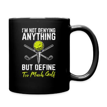 Définir trop de golf Drôle De Golf Drôle Golf Amour - Mug uni - noir - Droite