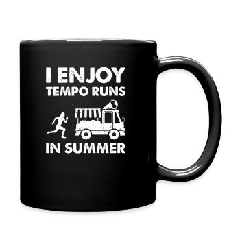 I Enjoy Tempo Runs In The Heat - Marathonläuferin - Tasse einfarbig - Schwarz - Rechts