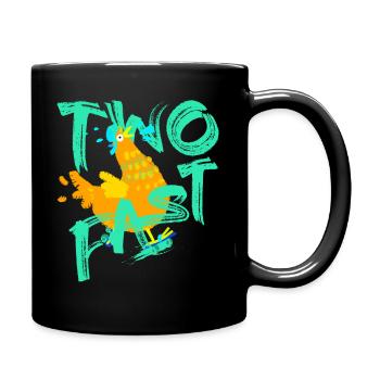 Deux Fast Rollerskate Hen 2 ans 2ème anniversaire - Mug uni - noir - Droite