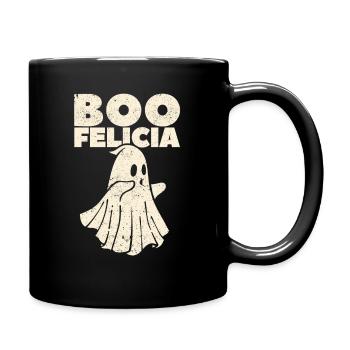 Boo Felicia Ghost Funny Love Halloween Party - Full Colour Mug - black - Right