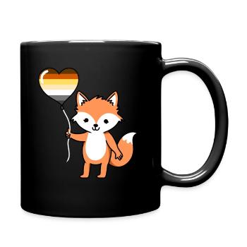 Fuchs Herzballon Gay Bear - Tasse einfarbig - Schwarz - Rechts
