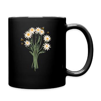 Marguerites Daisy Summer Daisies Flower Garden - Tasse einfarbig - Schwarz - Rechts