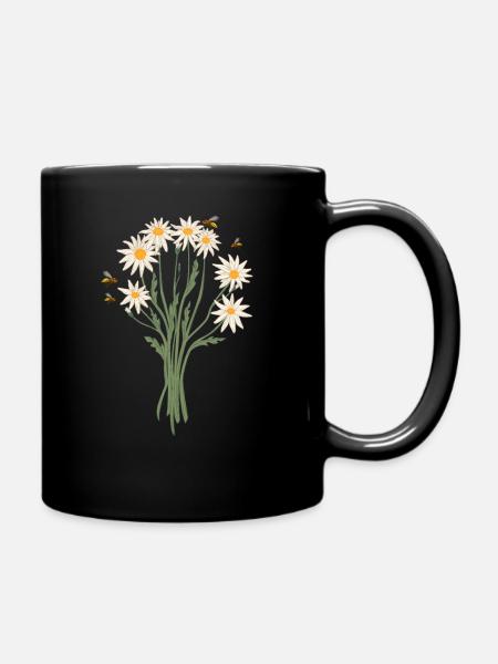 Marguerites Daisy Summer Daisies Flower Garden - Tasse einfarbig - Schwarz