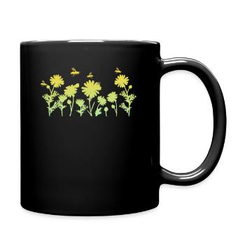 Marguerites Daisy Summer Daisies Flower Garden - Tasse einfarbig - Schwarz - Rechts