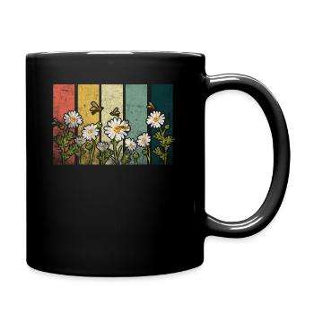 Marguerites Daisy Summer Daisies Flower Garden - Tasse einfarbig - Schwarz - Rechts