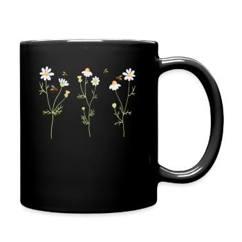 Marguerites Daisy Summer Daisies Flower Garden - Tasse einfarbig - Schwarz - Rechts
