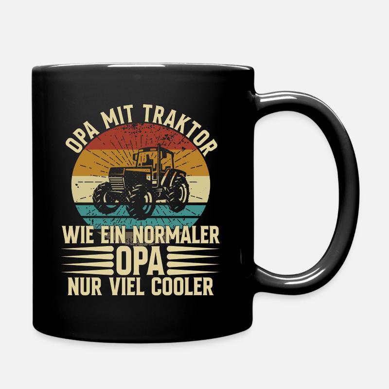 Opa Mit Traktor - Landwirt - Tasse einfarbig - Schwarz