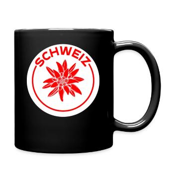 Gentiane suisse - Mug uni - noir - Droite