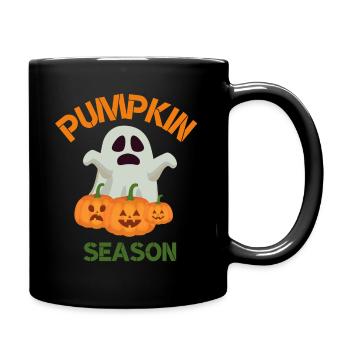 La saison Citrouille Arbre d’automne Orange Feuilles d’automne - Mug uni - noir - Droite