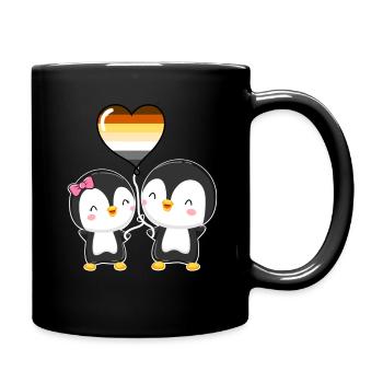 Gay Bear Pride Pinguin-Paar - Tasse einfarbig - Schwarz - Rechts