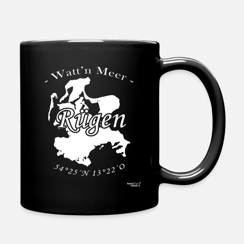 Rügen - Watt n Meer - Tasse einfarbig - Schwarz