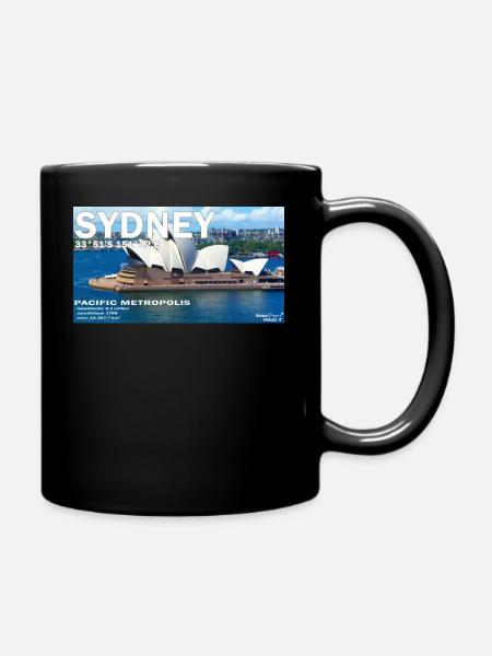 Sydney coordonne la photo - Mug uni - noir