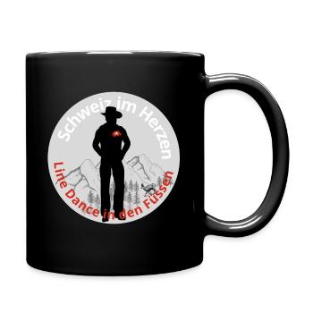 1 August Line Dance - Tasse einfarbig - Schwarz - Rechts