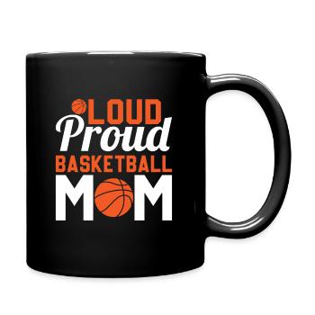 Laute Stolze Basketball-Mutter - Basketballer - Tasse einfarbig - Schwarz - Rechts