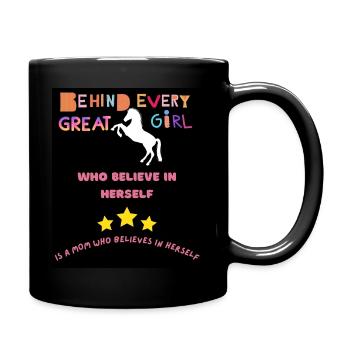 DERRIÈRE CHAQUE FILLE DE CHEVAL - Mug uni - noir - Droite